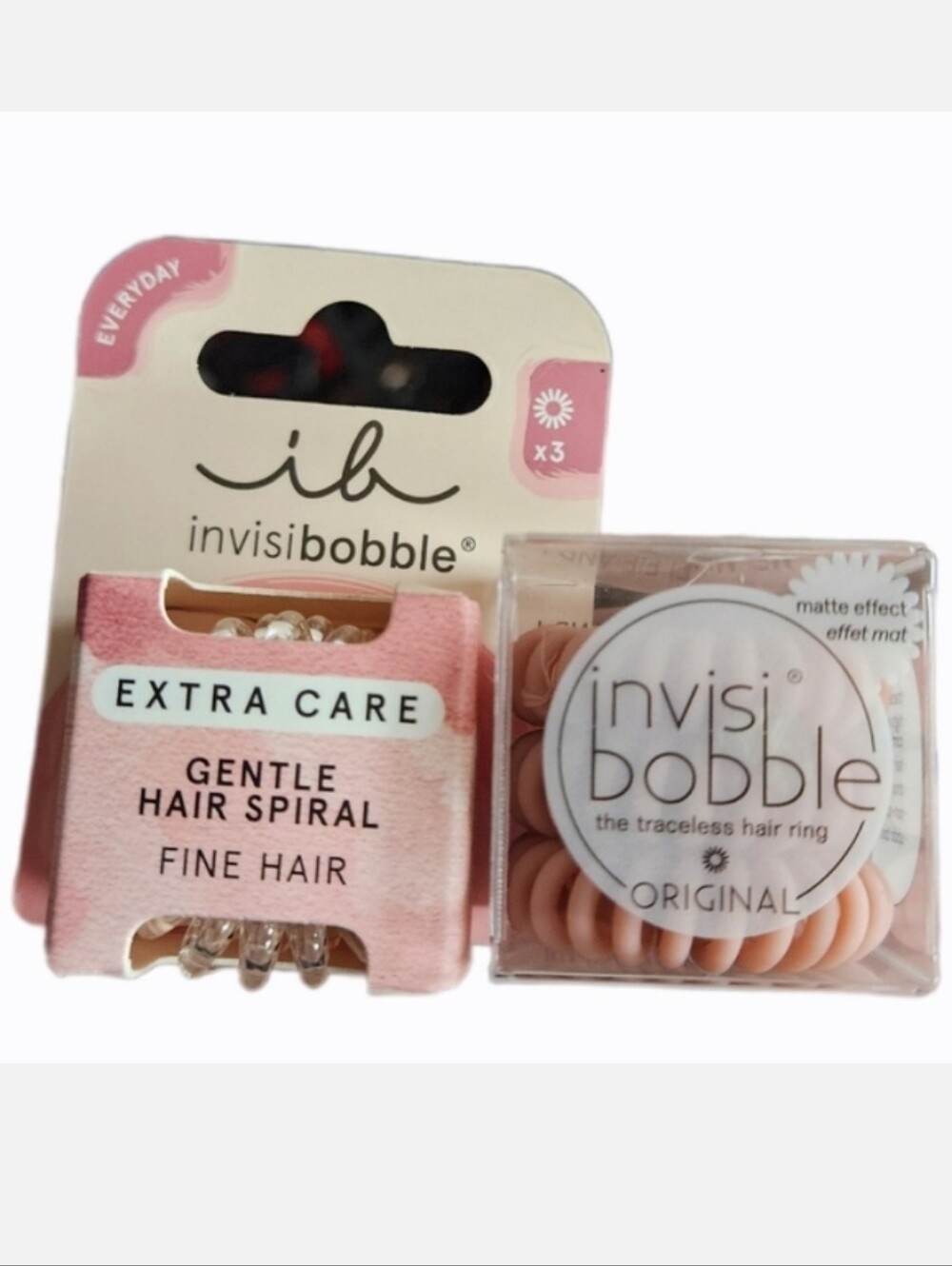 NWT 》2pks/6pcs《 INVISIBOBBLE EXTRA CARE & MATTE FINISH HAIR COILS!